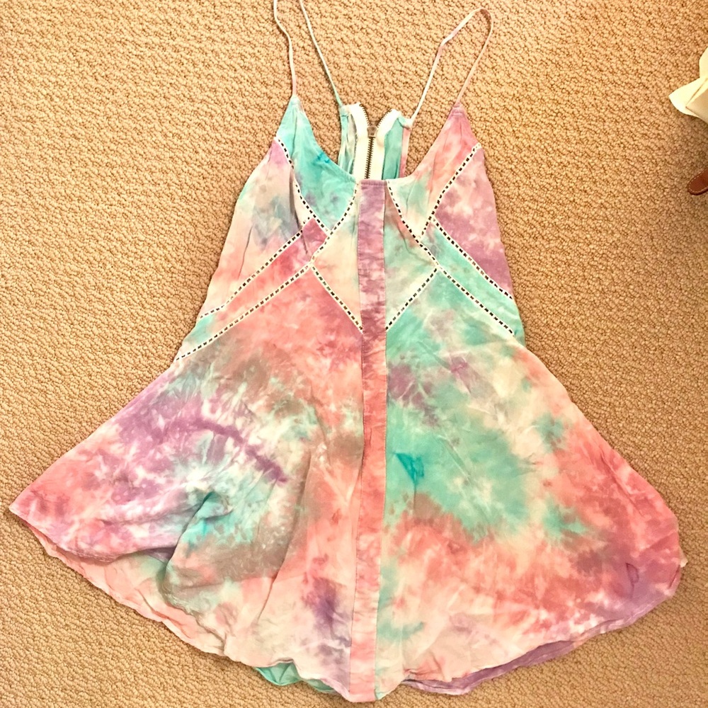 LF Rainbow Tye Dye Dress M